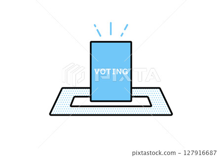 Illustration of voting and voting in an election 127916687