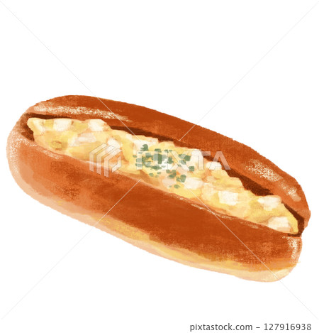 水彩畫的蛋沙子 127916938