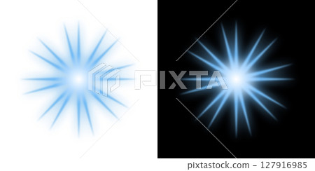藍色波紋爆發,16 條射線-透明和黑色背景 藍色波紋爆發,16 條射線-透明和黑色背景 127916985