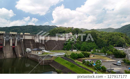 [Hashi Dam] Aki-Takata City, Hiroshima Prefecture_Photographed in June 2025_Drone aerial photography_HATHAD_No41 127917177