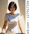 美麗的女人肖像 127917394