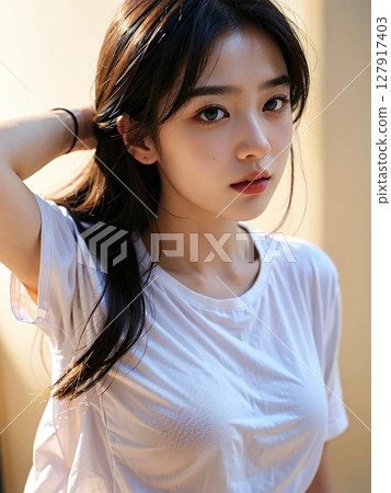 美麗的女人肖像 127917403