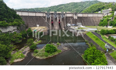 【橋壩】廣島縣安藝高田市_2025年6月拍攝的照片_無人機航拍_HATHAD_No30 127917443