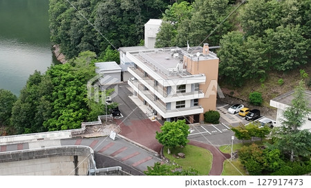 [Hashi Dam] Aki-Takata City, Hiroshima Prefecture_Photographed in June 2025_Drone aerial photography_HATHAD_No05 127917473