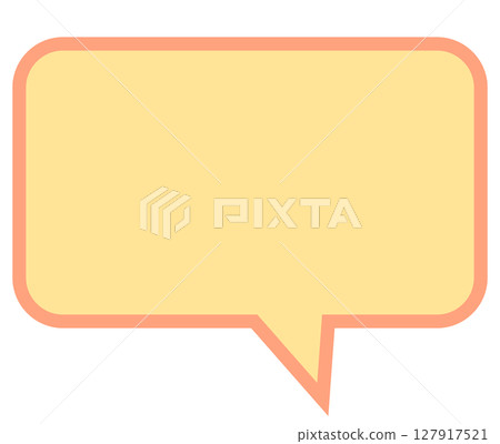 Simple speech bubble 3 yellow 127917521
