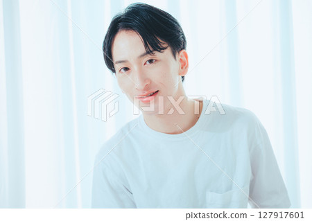 A simple portrait of light and smiles A simple portrait of light and smiles 127917601