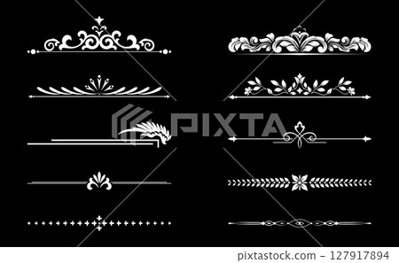 Vintage set. Floral elements for design monograms, invitations, frames, menus and labels. Graphic design of the website, cafes, boutiques, hotels, wedding invitations. 127917894