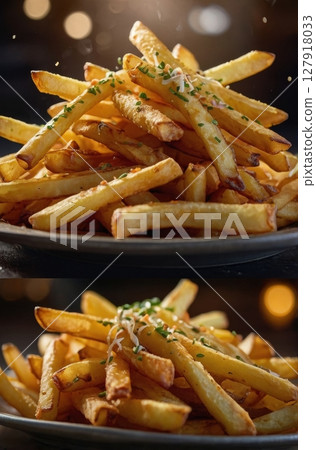 Golden French Fries Delight A Crispy and Delicious Culinary Indulgence for Food Lovers Golden French Fries Delight A Crispy and Delicious Culinary Indulgence for Food Lovers 127918033