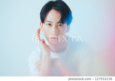 Natural Smile - A clean-cut portrait of a man in his 20s Natural Smile - A clean-cut portrait of a man in his 20s 127918136