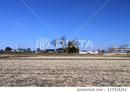 Scenery of tile roof of Ageo city Saitama prefecture 127918261