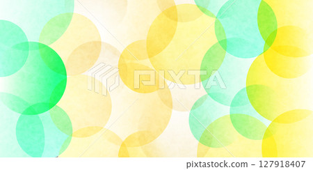 綠色黃色圓圈日本圖案背景 127918407