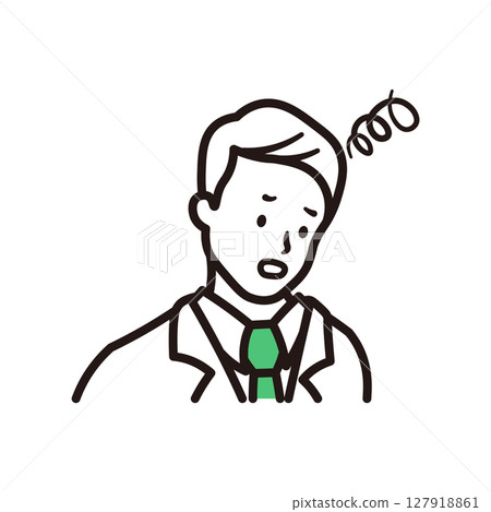 商人上半身的簡單說明 商人上半身的簡單說明 127918861