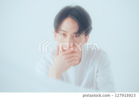 Wrapped in a soft veil - an ennui gaze 127918923
