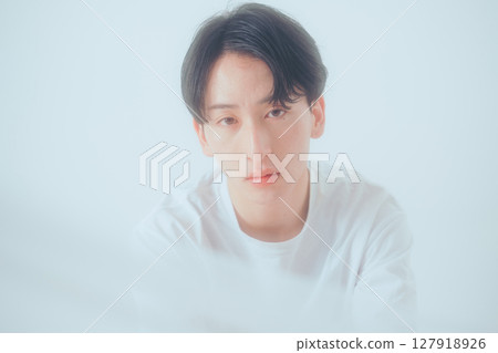 Wrapped in a soft veil - an ennui gaze 127918926