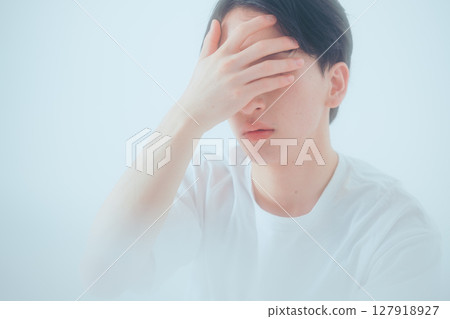 Wrapped in a soft veil - an ennui gaze 127918927