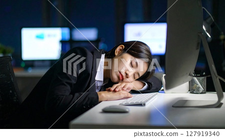 商人在工作時睡著了 商人在工作時睡著了 127919340