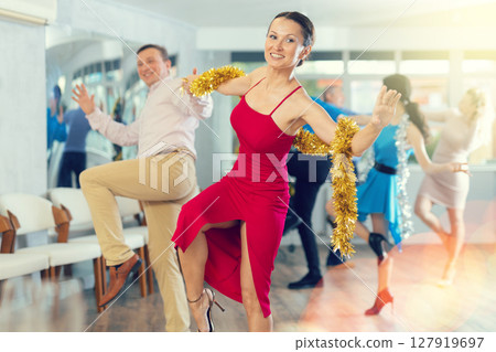 Adult woman dancing Adult woman dancing 127919697