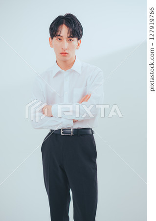 Korean simple mode × white shirt style Korean simple mode × white shirt style 127919766