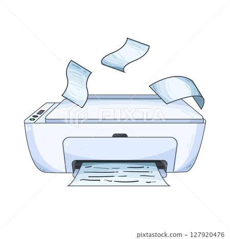 illustration of printer illustration of printer 127920476