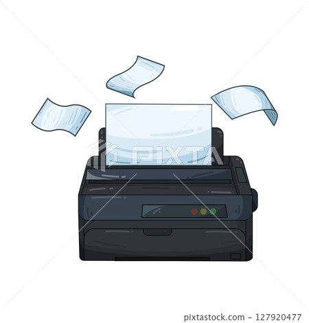 illustration of printer illustration of printer 127920477