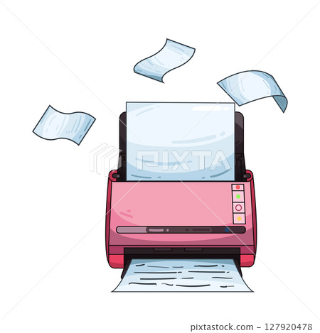 illustration of printer illustration of printer 127920478