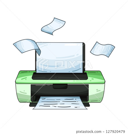 illustration of printer illustration of printer 127920479