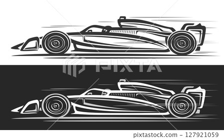 Vector logo for F1 Racing Car Vector logo for F1 Racing Car 127921059