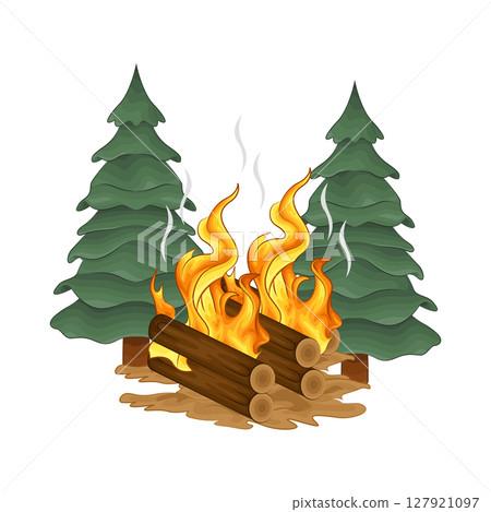 Illustration of Bonfire   127921097