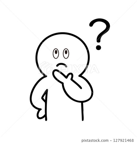 一個火柴人疑惑地問：“嗯？” 127921468