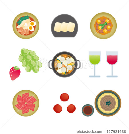 山梨美食插畫集2 山梨美食插畫集2 127921688