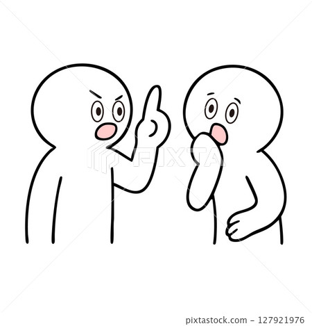 Stick figures gossiping 127921976