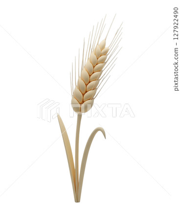 Stalk of Wheat Minimalist 3D Rendering in a Soft And Smooth Renderer Stalk of Wheat Minimalist 3D Rendering in a Soft And Smooth Renderer 127922490