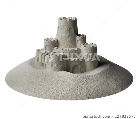 Sandcastle Minimalist 3D Rendering in a Soft And Smooth Renderer Sandcastle Minimalist 3D Rendering in a Soft And Smooth Renderer 127922575
