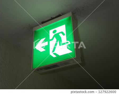 Illuminated emergency exit signs 127922600