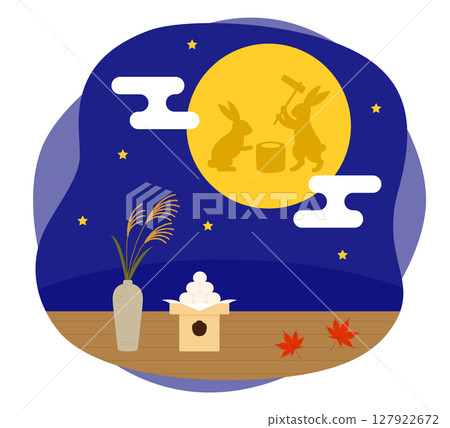 An illustration of the moon view An illustration of the moon view 127922672