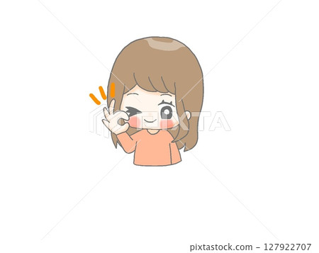 做出「OK」手勢的人 127922707
