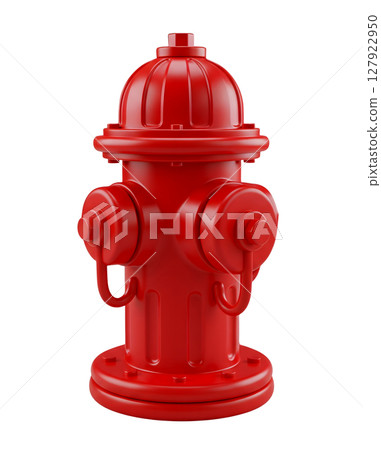 Red Fire Hydrant Minimalist 3D Rendering in a Soft And Smooth Renderer Red Fire Hydrant Minimalist 3D Rendering in a Soft And Smooth Renderer 127922950
