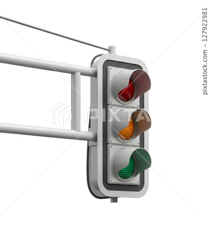 Hanging Traffic Light Minimalist 3D Rendering in a Soft And Smooth Renderer 127922981