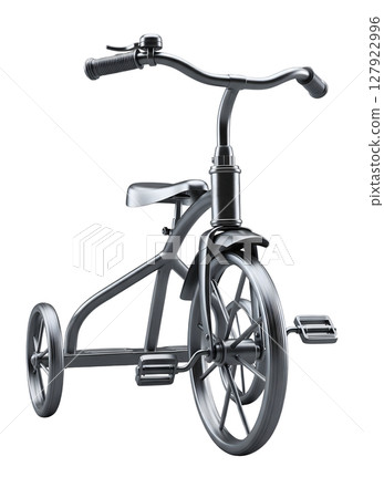 Childrens Tricycle Minimalist 3D Rendering in a Soft And Smooth Renderer 127922996