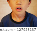 Front face of boy with open mouth 127923137