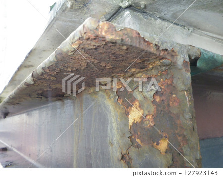鋼材因老化而生鏽 127923143