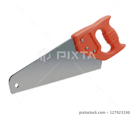 Hand Saw Minimalist 3D Rendering in a Soft And Smooth Renderer 127923198