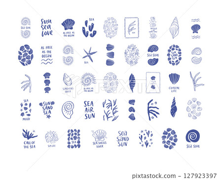 Hand drawn sea life clipart collection Hand drawn sea life clipart collection 127923397