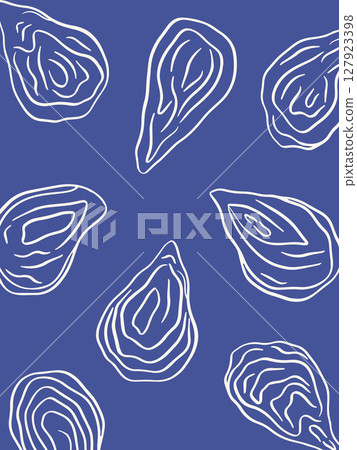 Hand drawn oysters poster Hand drawn oysters poster 127923398
