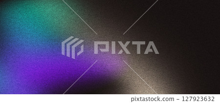 Colorful abstract light gradient on dark background with soft noise texture 127923632