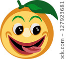 Delicious Orange Expression Face Emoji 127923681