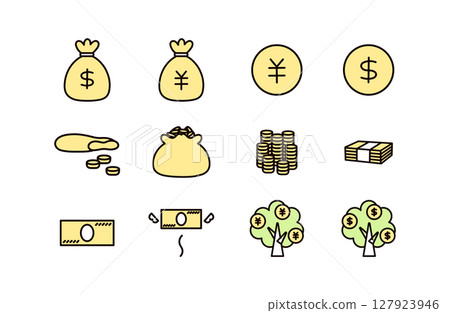 Money icon set 127923946