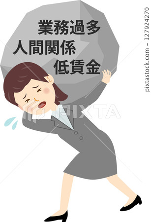 遭受社會問題的女商人 遭受社會問題的女商人 127924270