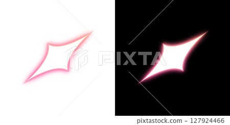 Pink tilted sparks (left transparent, right black background) Pink tilted sparks (left transparent, right black background) 127924466