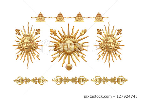 Isolated golden detail 127924743